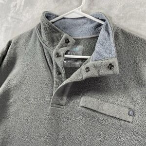 Free Fly Apparel Sweater mens Medium 1/4 Snap Fleece Pullover Performance Bamboo